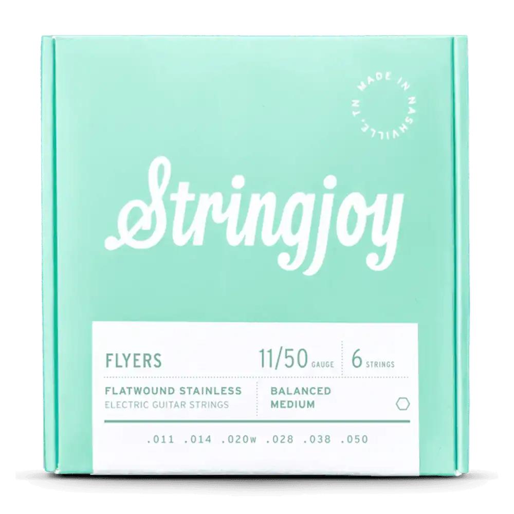 Stringjoy Balanced Medium 11-50 Flatwound Stainless Electric Guitar Strings