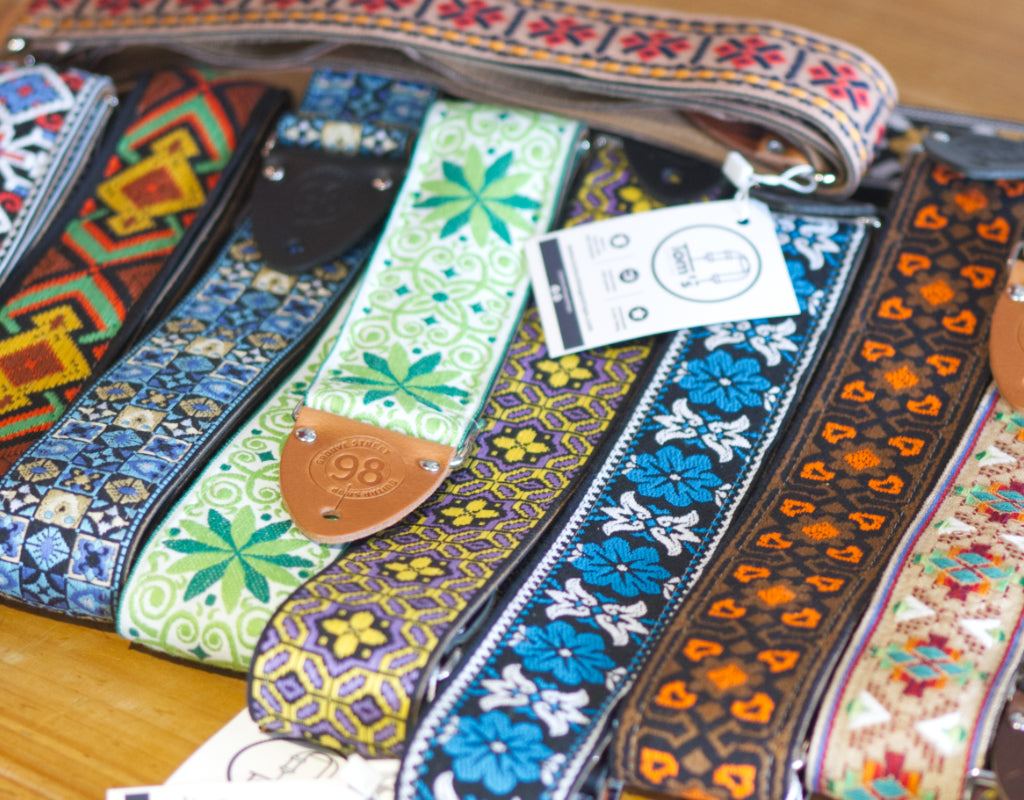 Patrick Bleses leather guitar straps