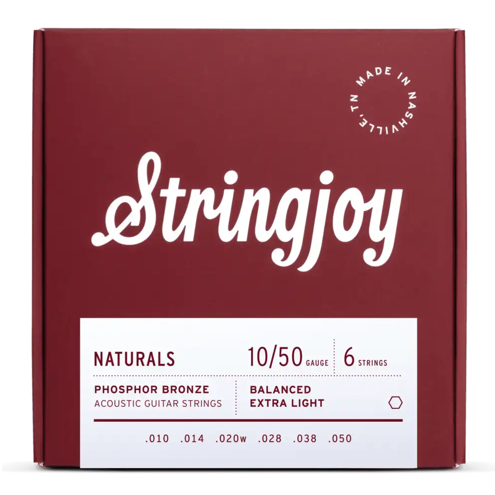 Stringjoy Naturals Extra Light 10-50 PB Acoustic Guitar Strings