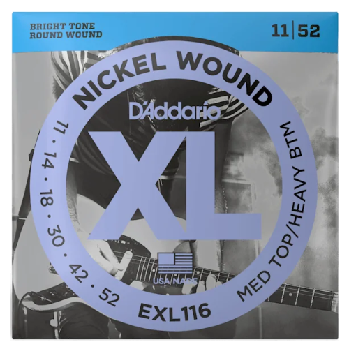 D'Addario EXL116 11-52 medium top / heavy bottom