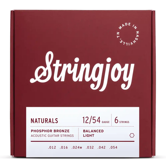 Stringjoy Naturals Bluegrass Medium 12-56 PB Acoustic Guitar Strings
