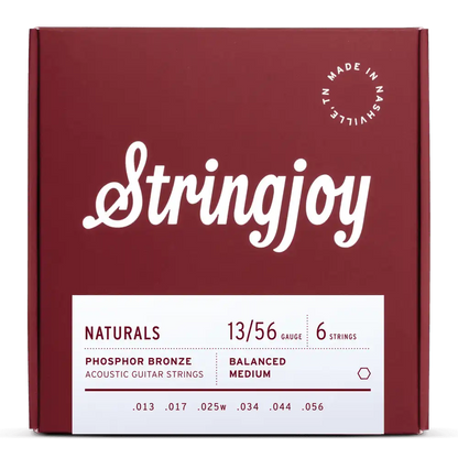 Stringjoy Naturals Medium 13-56 PB Acoustic Guitar Strings