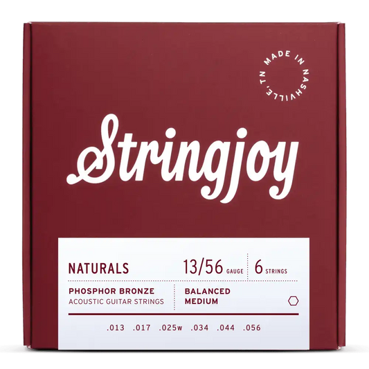 Stringjoy Naturals Medium 13-56 PB Acoustic Guitar Strings