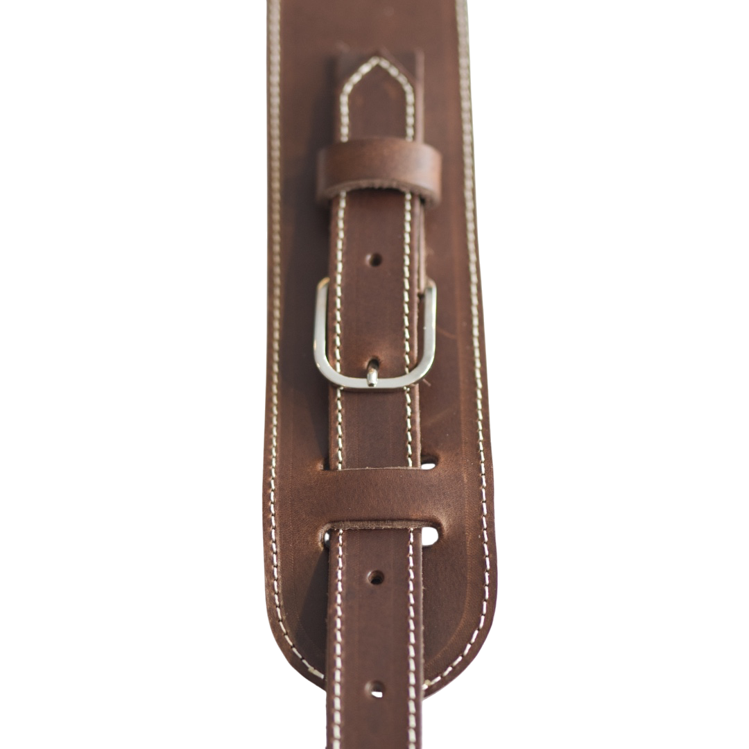 Patrick Bleses BG37R cola leather guitar strap