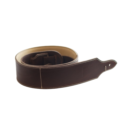 Patrick Bleses BG34R cola leather guitar strap