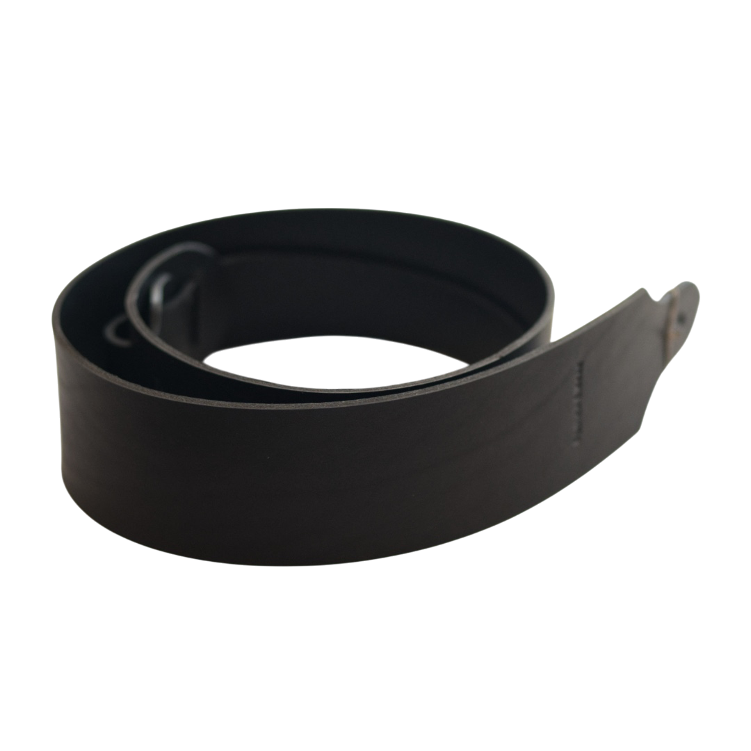 Patrick Bleses BG54 black leather guitar strap