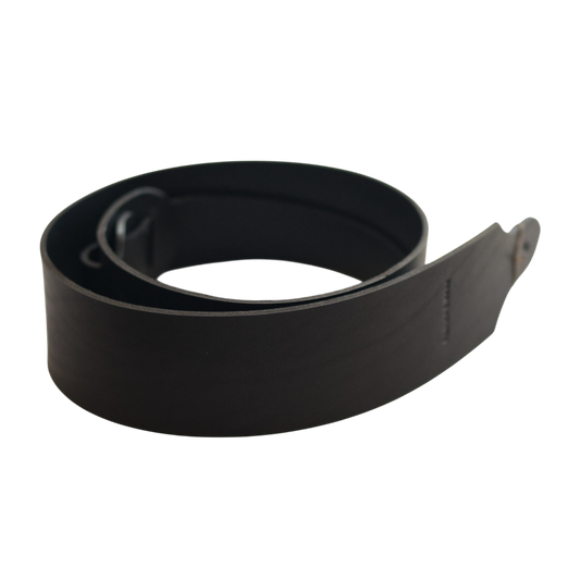 Patrick Bleses BG54 black leather guitar strap
