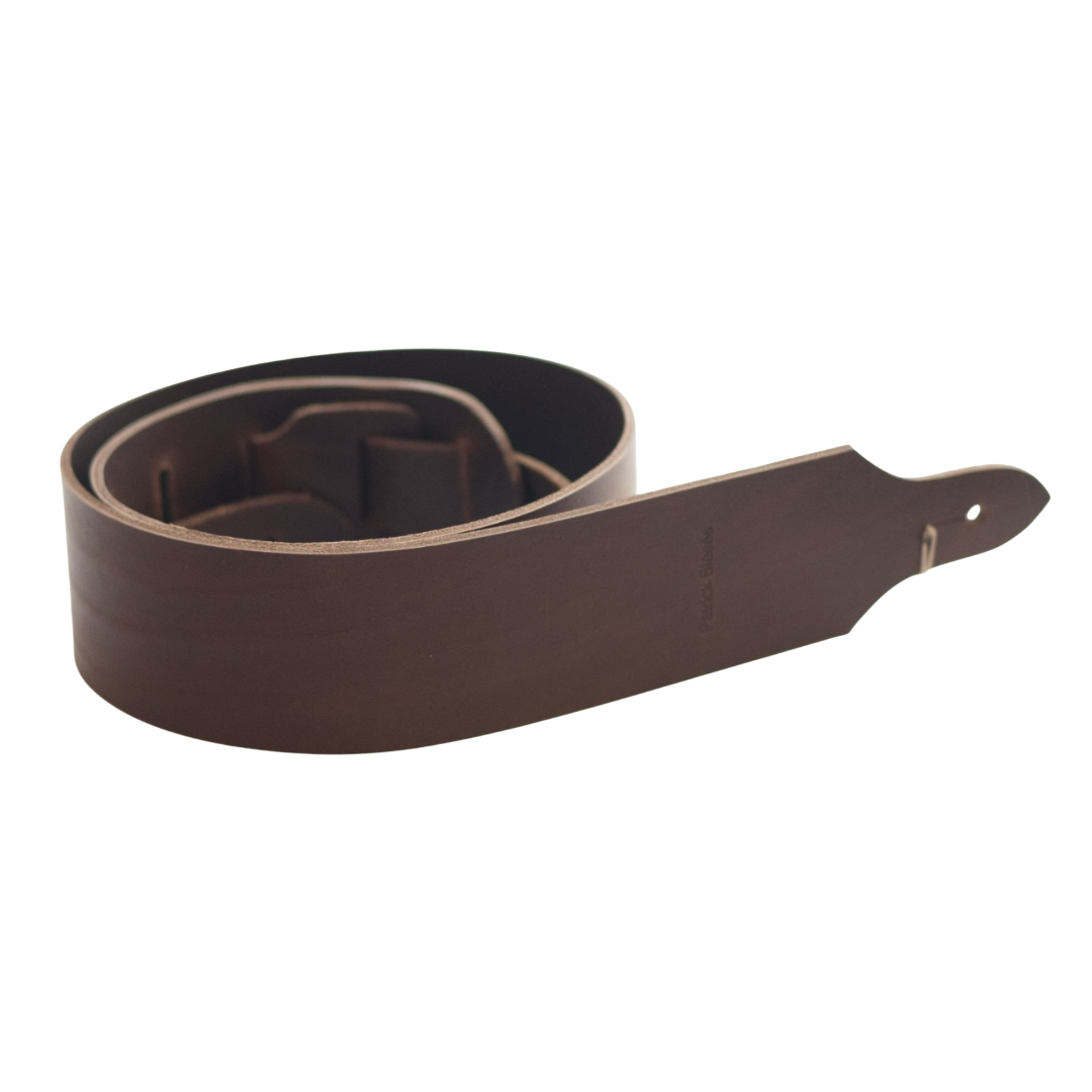 Patrick Bleses BG54 cola leather guitar strap