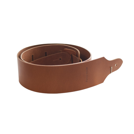 Patrick Bleses BG54 natural leather guitar strap