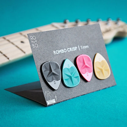 Rombo guitar pick set Crisp mixed colours (4 Guitar Picks) - 1 mm