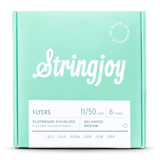 Stringjoy Flyers Balanced Medium 11-50 Flatwound Stainless Electric Guitar Strings