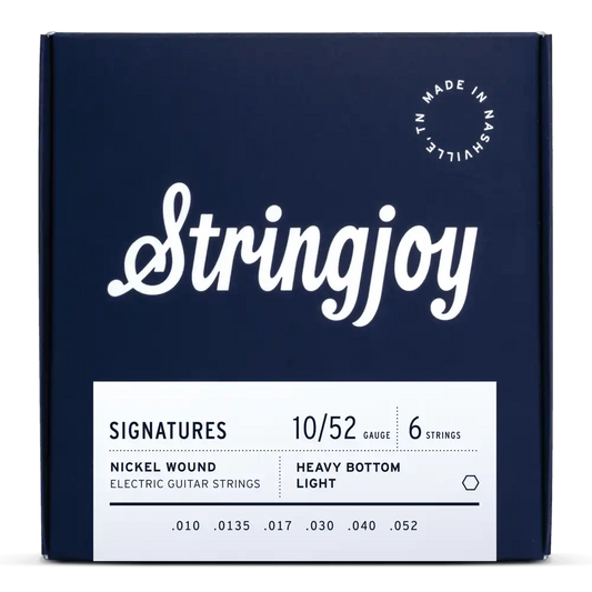 Stringjoy Heavy Bottom Light Gauge 10-52 NW Electric Guitar Strings