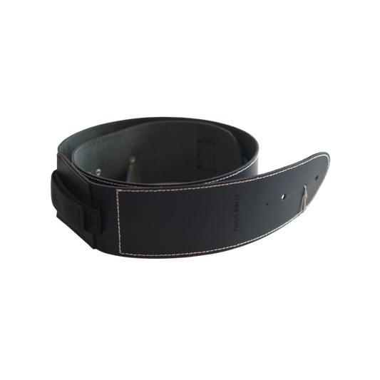 Patrick Bleses BGHF rock black leather guitar strap
