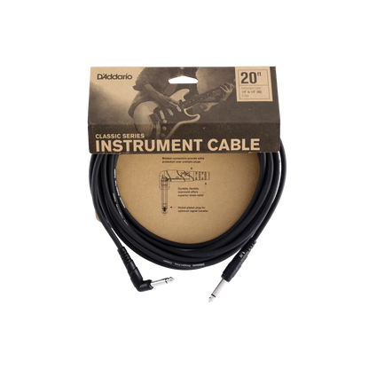 D'Addario Classic Series Instrument Cable 6m right angle