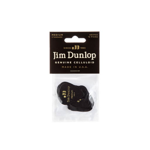 Jim Dunlop Genuine Celluloid Classics Black Medium
