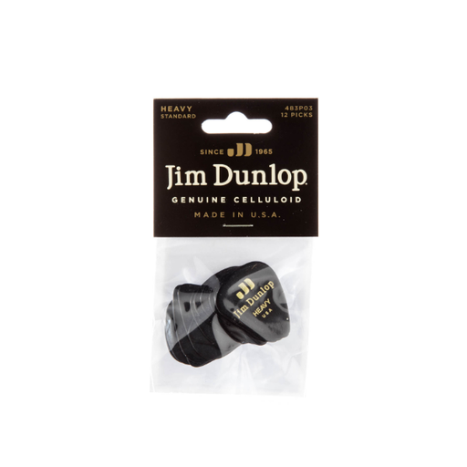 Jim Dunlop Genuine Celluloid Classics Black Heavy